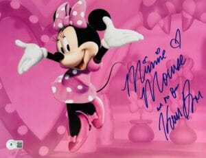 KAITLYN ROBROCK SIGNED MINNIE MOUSE 11x14 PHOTO DISNEY AUTOGRAPH BAS 418