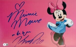KAITLYN ROBROCK SIGNED MINNIE MOUSE 11x17 PHOTO DISNEY AUTOGRAPH BAS 309