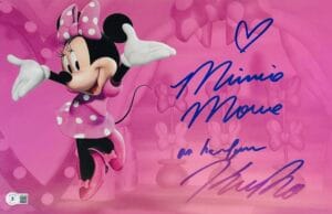 KAITLYN ROBROCK SIGNED MINNIE MOUSE 11x17 PHOTO DISNEY AUTOGRAPH BAS 308