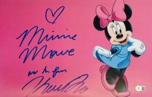 KAITLYN ROBROCK SIGNED MINNIE MOUSE 11x17 PHOTO DISNEY AUTOGRAPH BAS 305