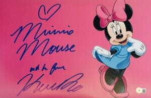 KAITLYN ROBROCK SIGNED MINNIE MOUSE 11x17 PHOTO DISNEY AUTOGRAPH BAS 303