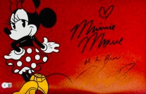 KAITLYN ROBROCK SIGNED MINNIE MOUSE 11x17 PHOTO DISNEY AUTOGRAPH BAS 301