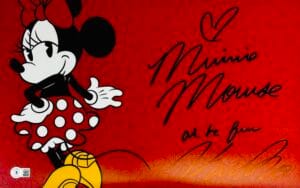 KAITLYN ROBROCK SIGNED MINNIE MOUSE 11x17 PHOTO DISNEY AUTOGRAPH BAS 300