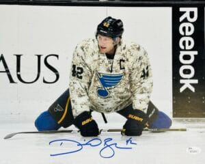 DAVID BACKES SIGNED ST. LOUIS BLUES 11X14 PHOTO AUTOGRAPH BOSTON BRUINS JSA 093