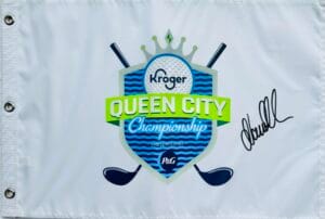 NANNA KOERSTZ MADSEN SIGNED 2023 KROGER QUEEN CITY CHAMPIONSHIP GOLF FLAG COA K1
