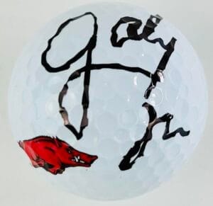 GABY LOPEZ SIGNED UNIVERSITY OF ARKANSAS RAZORBACKS GOLF BALL HOGS AUTOGRAPH K2