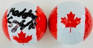 MADDIE SZERYK SIGNED CANADA FLAG LOGO GOLF BALL AGGIES AUTOGRAPH COA K2