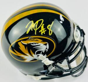 NATHANIEL PEAT SIGNED MIZZOU TIGERS MATTE MINI HELMET MISSOURI AUTOGRAPH J2