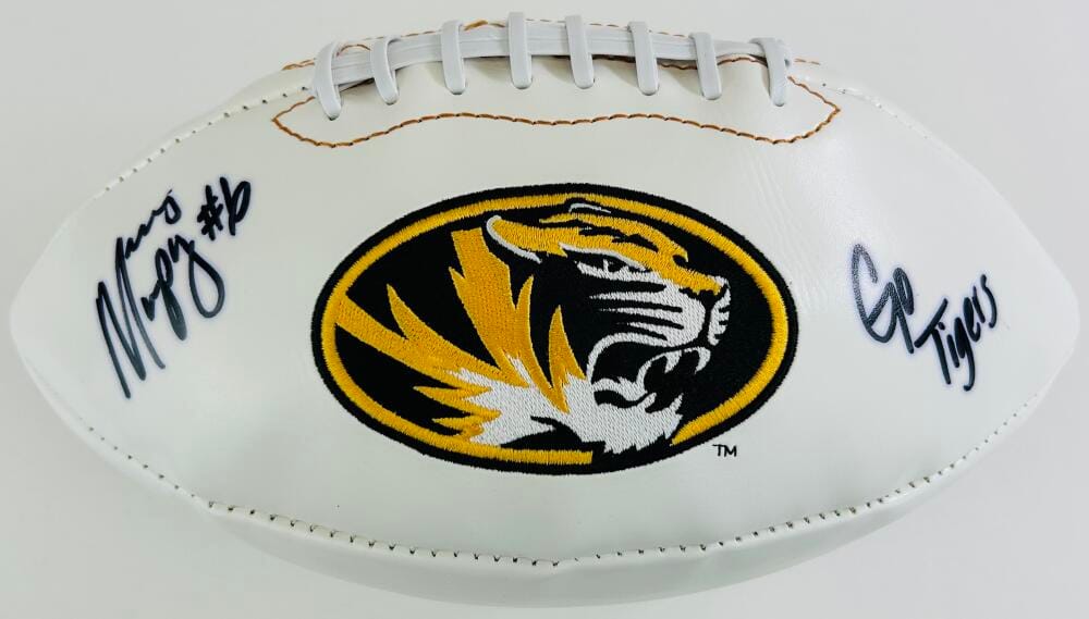 MARCUS MURPHY SIGNED MISSOURI MIZZOU TIGERS LOGO FOOTBALL AUTOGRAPH COA J1