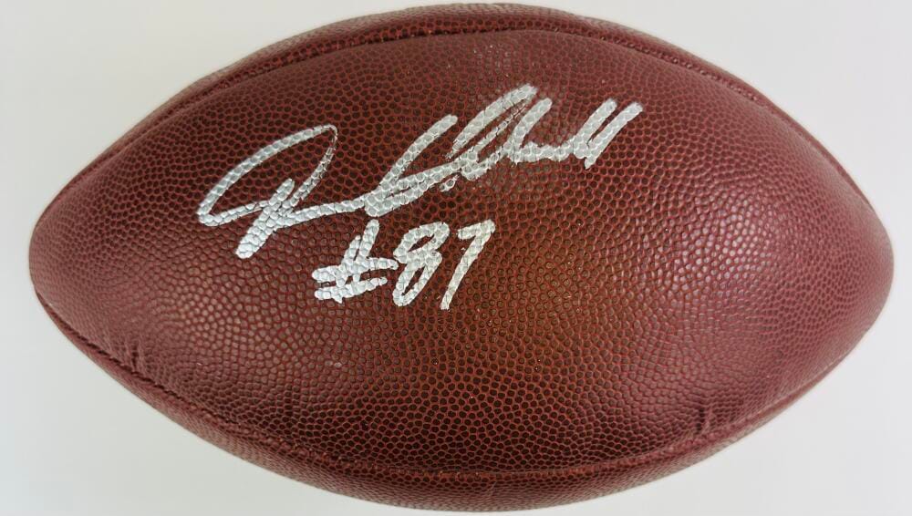 RECHE CALDWELL SIGNED NFL FOOTBALL NEW ENGLAND PATRIOTS CHARGERS AUTOGRAPH J1