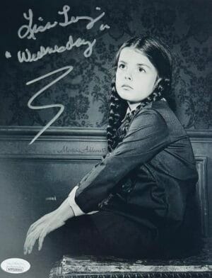 LISA LORING SIGNED 8X10 PHOTO THE ADDAMS FAMILY WEDNESDAY AUTOGRAPH JSA 543