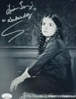 LISA LORING SIGNED 8X10 PHOTO THE ADDAMS FAMILY WEDNESDAY AUTOGRAPH JSA 544