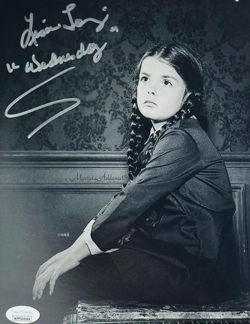 LISA LORING SIGNED 8X10 PHOTO THE ADDAMS FAMILY WEDNESDAY AUTOGRAPH JSA 544