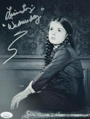 LISA LORING SIGNED 8X10 PHOTO THE ADDAMS FAMILY WEDNESDAY AUTOGRAPH JSA 545