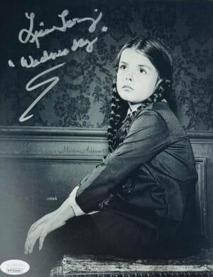 LISA LORING SIGNED 8X10 PHOTO THE ADDAMS FAMILY WEDNESDAY AUTOGRAPH JSA 541