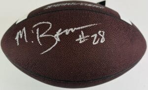 MALCOLM BROWN SIGNED NIKE SPIRAL TECH FOOTBALL TEXAS LONGHORNS RAMS AUTOGRAPH K1