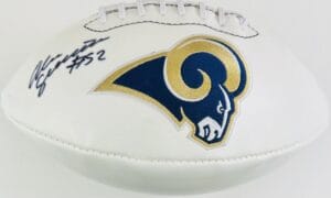 ALEC OGLETREE SIGNED ST LOUIS RAMS LOGO FOOTBALL LOS ANGELES AUTOGRAPH COA J2