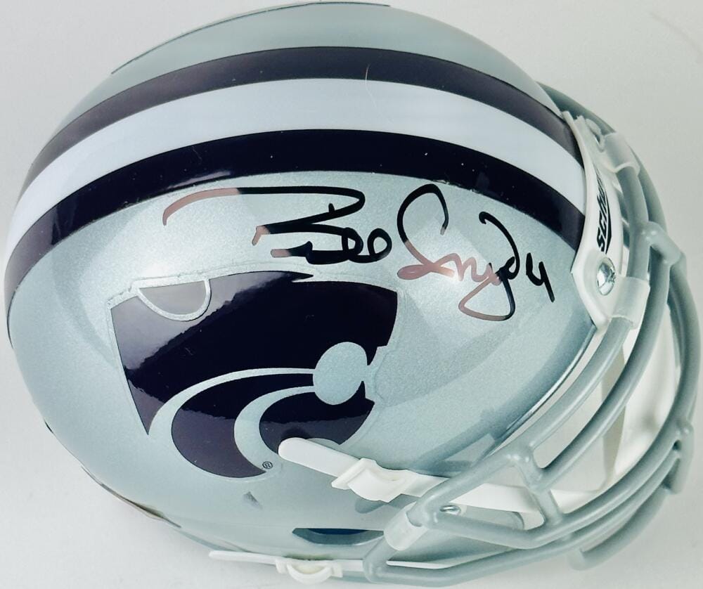 BILL SNYDER SIGNED KANSAS STATE WILDCATS MINI HELMET AUTOGRAPH K STATE BAS 113