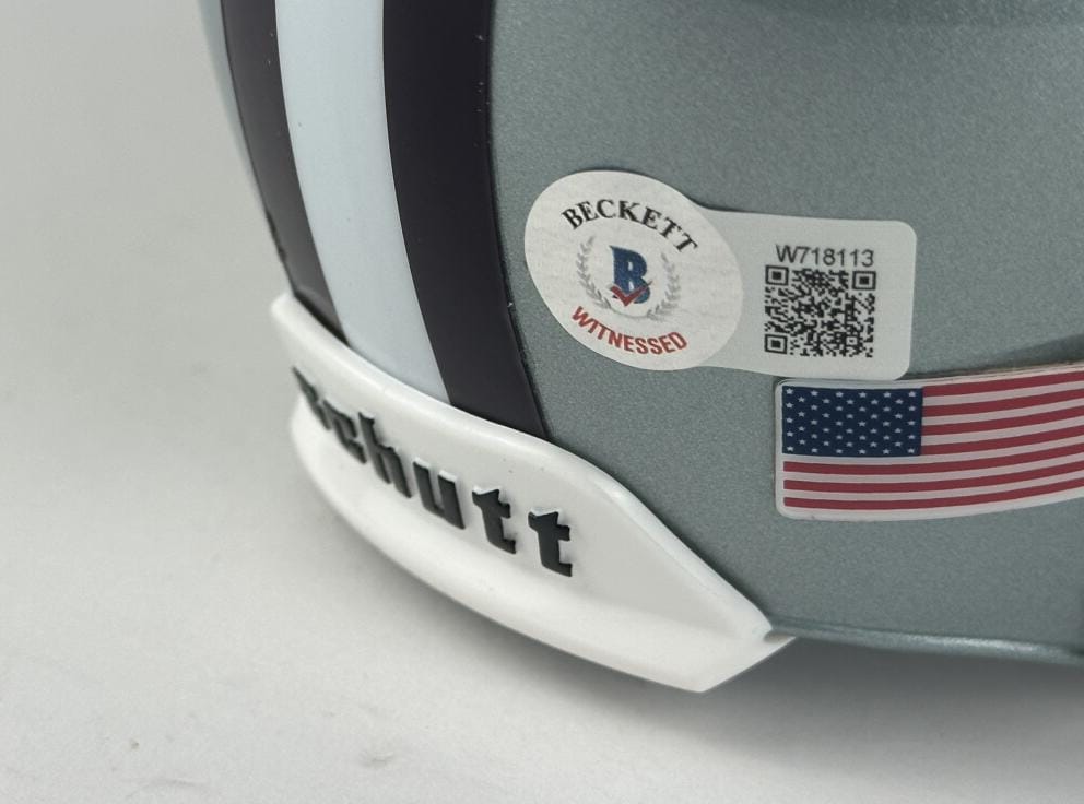 Bill Snyder Signed Kansas State Wildcats Mini Helmet Autograph K State Bas 113 - Image 2