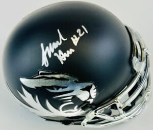 SAM HORN SIGNED MIZZOU TIGERS CHROME MINI HELMET MISSOURI AUTOGRAPH COA J2