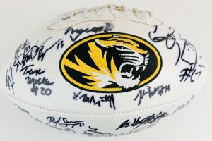 2014-15 SIGNED MISSOURI TIGERS LOGO FOOTBALL MAUK MARKUS GOLDEN AUTOGRAPH J8