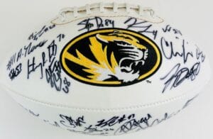 MISSOURI TIGERS TEAM SIGNED FOOTBALL ALDON SMITH TJ MOE FRANKLIN AUTOGRAPH J5