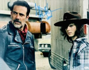 JEFFREY DEAN MORGAN 16X20 METALLIC PHOTO THE WALKING DEAD NEGAN AUTOGRAPH JSA 54