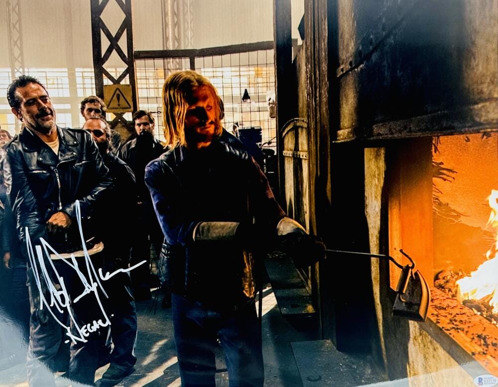 JEFFREY DEAN MORGAN 16X20 METALLIC PHOTO THE WALKING DEAD NEGAN AUTOGRAPH BAS 58