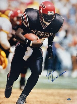 MARSHALL FAULK SIGNED SAN DIEGO STATE 16X20 PHOTO ST LOUIS RAMS AUTOGRAPH J1