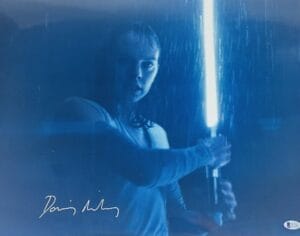 DAISY RIDLEY SIGNED METALLIC 16X20 PHOTO REY STAR WARS AUTOGRAPH BAS 248
