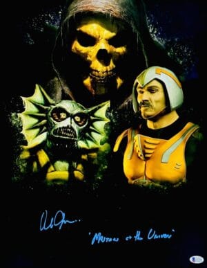 ALAN OPPENHEIMER SIGNED 16X20 METALLIC PHOTO MASTERS OF THE UNIVERSE SKELETOR 99