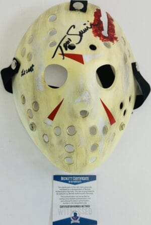TED WHITE TOM SAVINI SIGNED JASON VOORHEES MASK FRIDAY THE 13TH FINAL CHAPTER 03