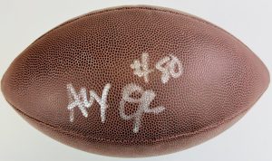 ALEX OKAFOR SIGNED NFL FOOTBALL TEXAS LONGHORNS CARDINALS CHIEFS AUTOGRAPH J1