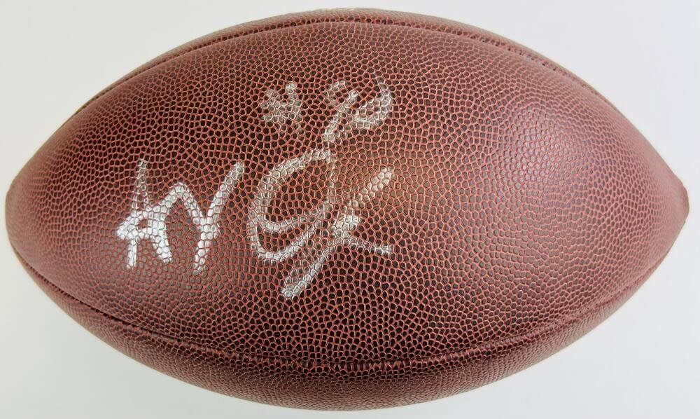 ALEX OKAFOR SIGNED NFL FOOTBALL TEXAS LONGHORNS CARDINALS CHIEFS AUTOGRAPH J2