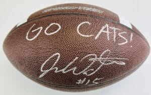 JAKE WATERS SIGNED NIKE NCAA FOOTBALL KANSAS STATE WILDCATS GO CATS AUTOGRAPH K1