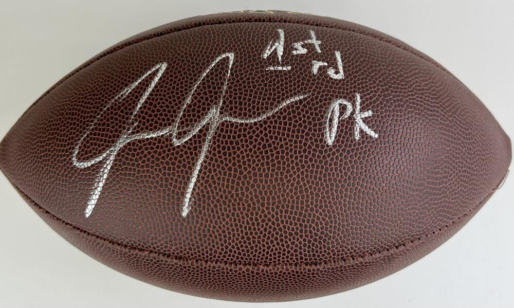 JARVIS JONES SIGNED NFL FOOTBALL STEELERS GEORGIA BULLDOGS AUTOGRAPH COA J9