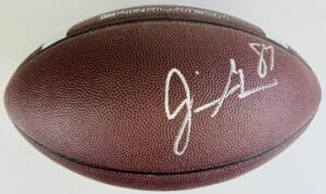 JORDAN MATTHEWS SIGNED NIKE SPIRAL TECH FOOTBALL EAGLES IOWA STATE CYCLONES K1