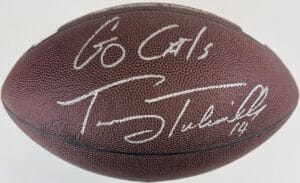 TOMMY TUBERVILLE SIGNED NFL FOOTBALL CINCINNATI BEARCATS AUBURN AUTOGRAPH COA K1