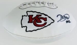 DEXTER MCCLUSTER SIGNED KANSAS CITY CHIEFS LOGO FOOTBALL REBELS AUTOGRAPH COA J1