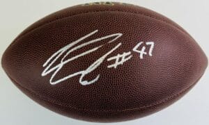 KONY EALY SIGNED NFL FOOTBALL MISSOURI TIGERS CAROLINA PANTHERS AUTOGRAPH J23
