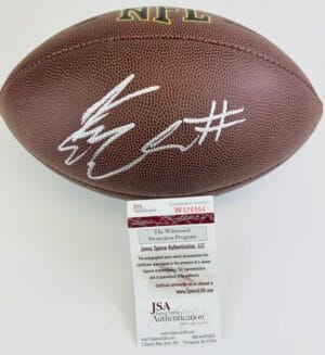 KONY EALY SIGNED NFL FOOTBALL MISSOURI MIZZOU TIGERS PANTHERS AUTOGRAPH JSA J54