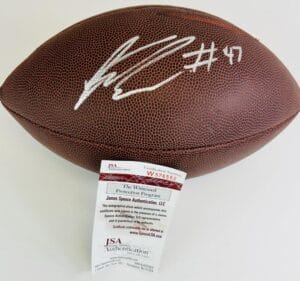 KONY EALY SIGNED NFL FOOTBALL MISSOURI MIZZOU TIGERS PANTHERS AUTOGRAPH JSA J52