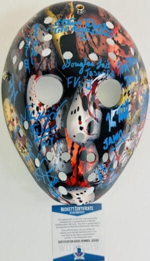 STEVE DASH TED WHITE KANE HODDER SIGNED JASON VOORHEES MASK FRIDAY THE 13TH BAS2