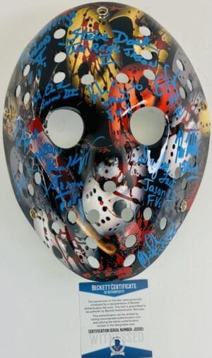 STEVE DASH TED WHITE KANE HODDER SIGNED JASON VOORHEES MASK FRIDAY THE 13TH BAS1