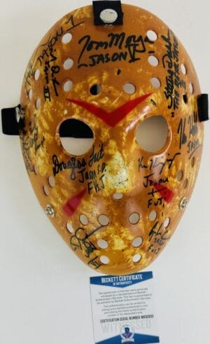 STEVE DASH TED WHITE KANE HODDER SIGNED JASON VOORHEES MASK FRIDAY THE 13TH BAS3