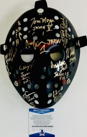 STEVE DASH TED WHITE KANE HODDER SIGNED JASON VOORHEES MASK FRIDAY THE 13TH BAS2