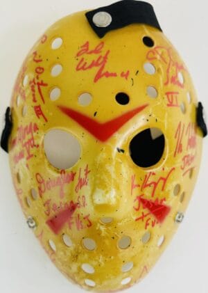 TED WHITE KANE HODDER SIGNED JASON VOORHEES MASK FRIDAY THE 13TH AUTOGRAPH BAS 6