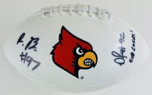 DEVONTE FIELDS DEANGELO BROWN SIGNED LOUISVILLE CARDINALS FOOTBALL AUTOGRAPH K1