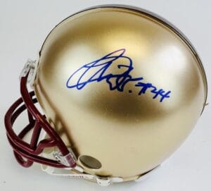 ANDRE WILLIAMS SIGNED BOSTON COLLEGE EAGLES MINI HELMET GIANTS AUTOGRAPH COA J4