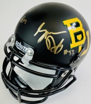 SPENCER DRANGO BAYLOR BEARS SIGNED MINI FOOTBALL HELMET BROWNS AUTOGRAPH COA K1